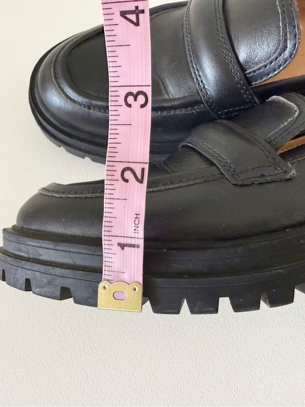 Madewell Shoes The Bradley Leather Lug Sole Penny Loafers Preppy Chic Black 7.5 - Picture 12 of 16